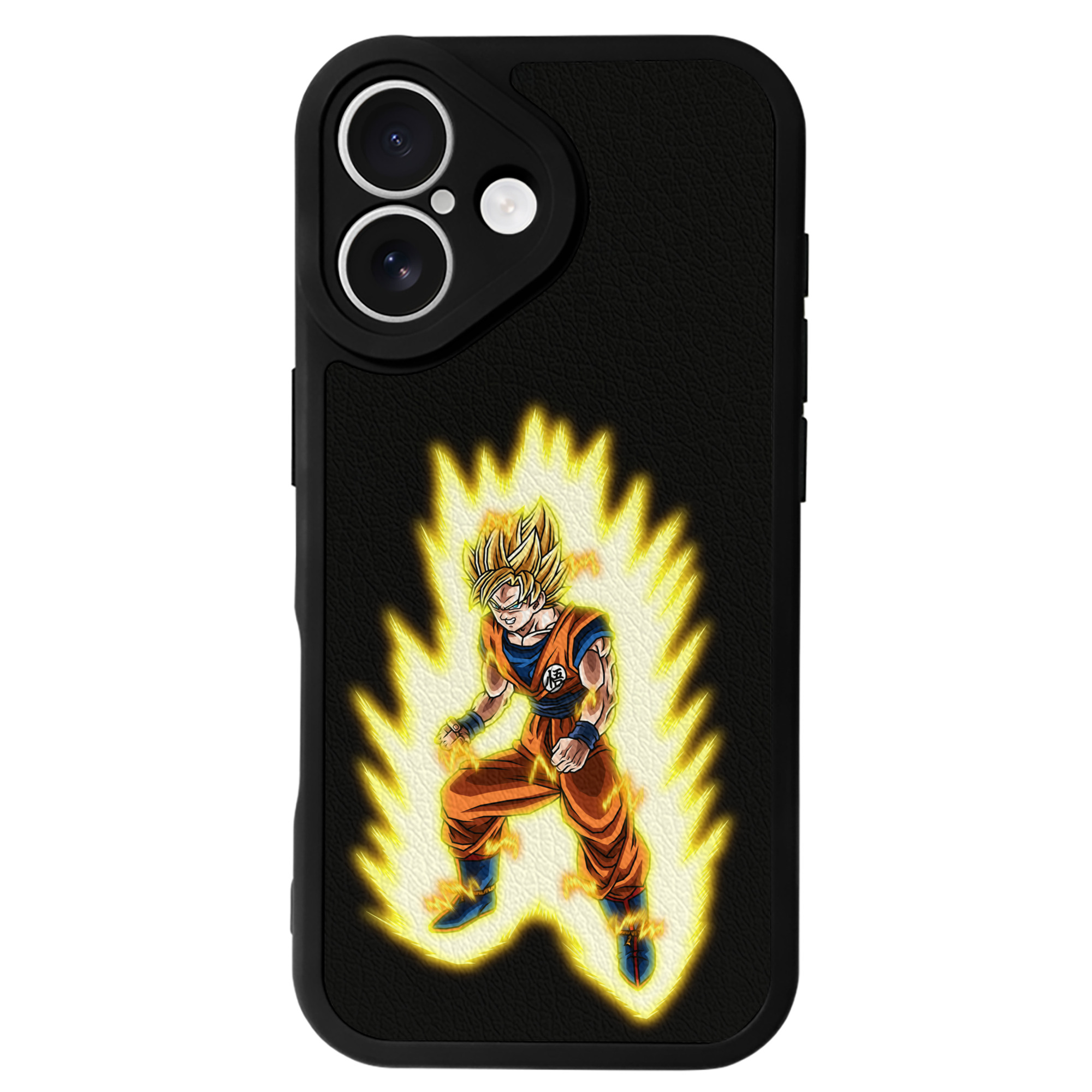 （画像用） ドラゴンボール 孫悟空（そん ごくう）Son Goku カカロット DRAGON BALL Kakarotto 【iPhone 16シリーズ対応】シリコンスマホケース（レザー調） 材質：シリコン